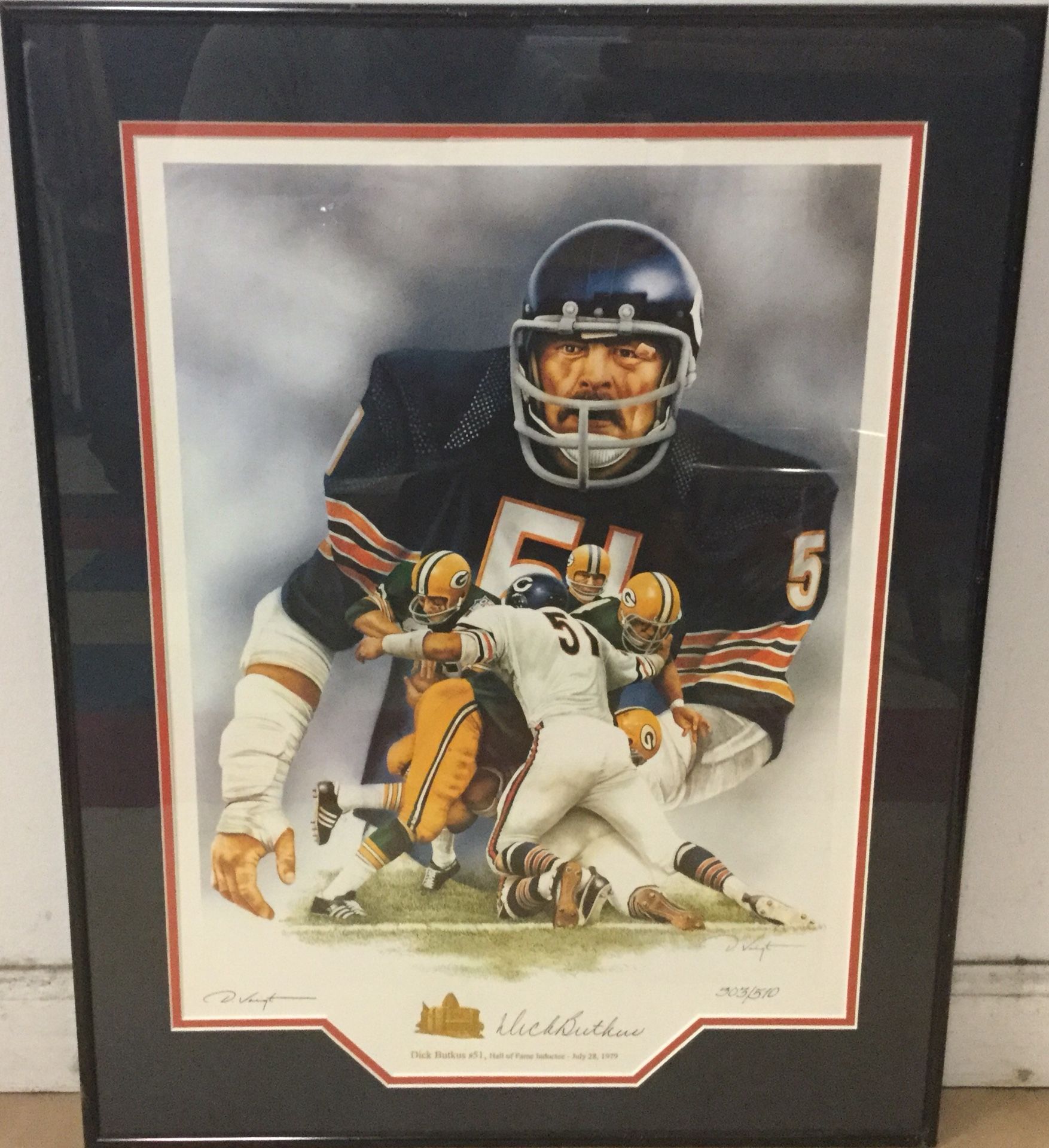 Chicago Bears Dick Butkus Hall Of Fame Linebacker Autographed Bears Th –  Great Shot LLC