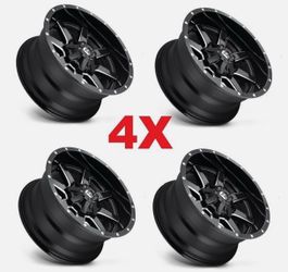 20" FUEL MAVERICK D610 WHEELS RIMS 20X10 6X139.7 6X135 GLOSS BLACK D61020009847