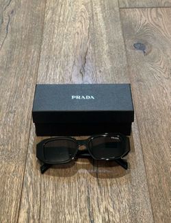 Prada Black Rectangle Sunglasses