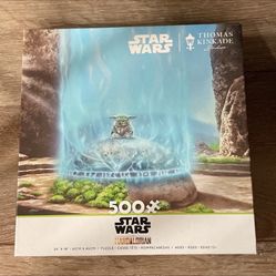 Thomas kinkade studios star war mandalorian grogu 500 puzzle
