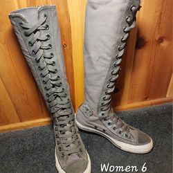 RARE Vintage Converse All Star Chuck Taylor XX-HI tall calf knee high sneakers 6