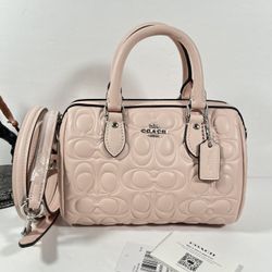 NWT Coach Mini Rowan Crossbody Bag In Signature Leather
