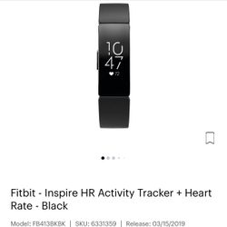 Fitbit Inspire HR Activity Tracker + Heart Rate $40 OBO