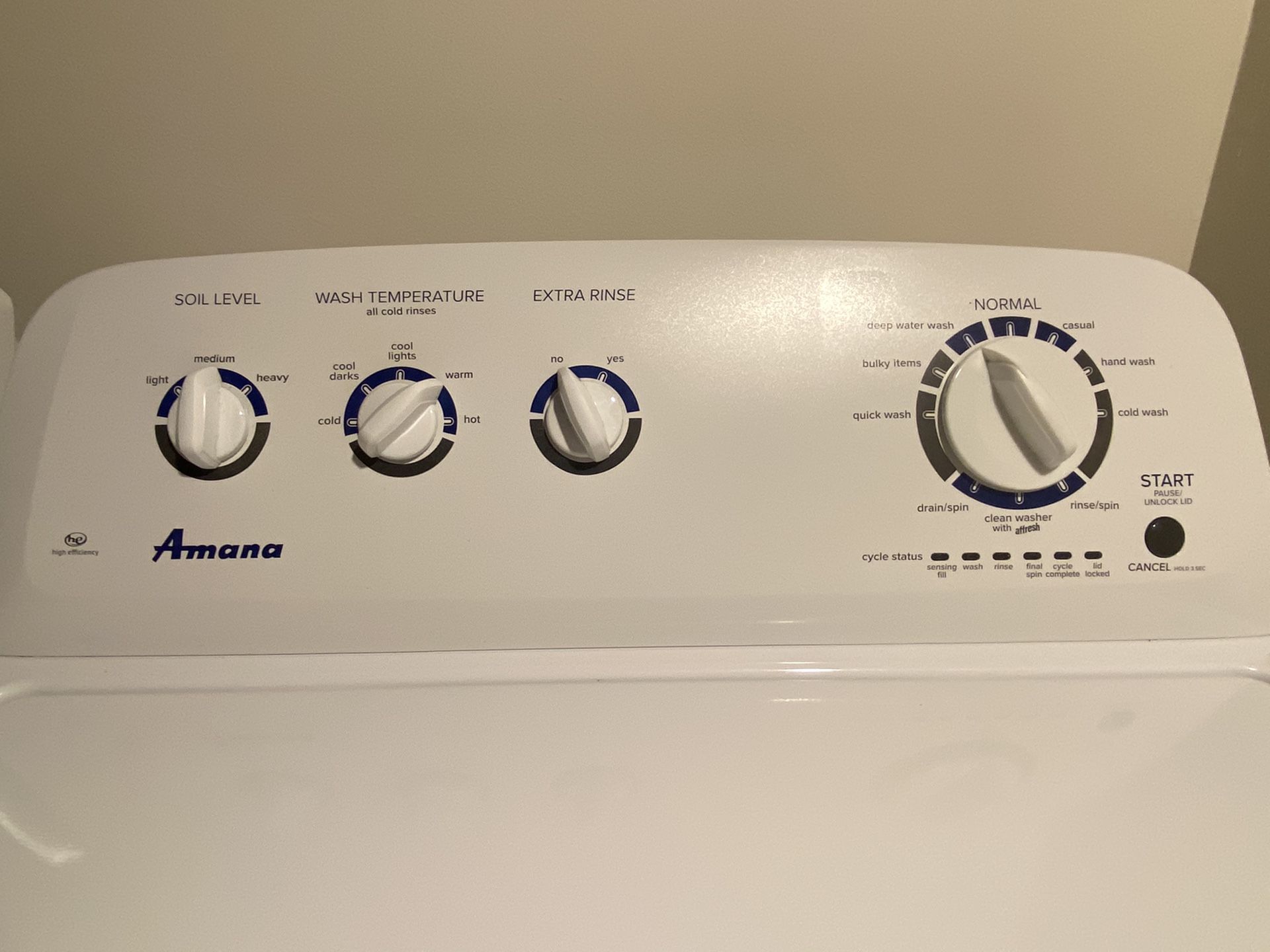 Amana High Efficiency Washer (White) for Sale in Kirkland, WA OfferUp