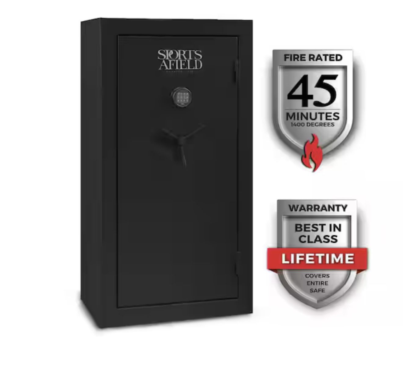Sports Afield 30-Fireproof Electronic Lock Safe, Black
