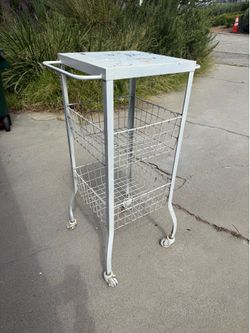 Free metal storage cart on wheels