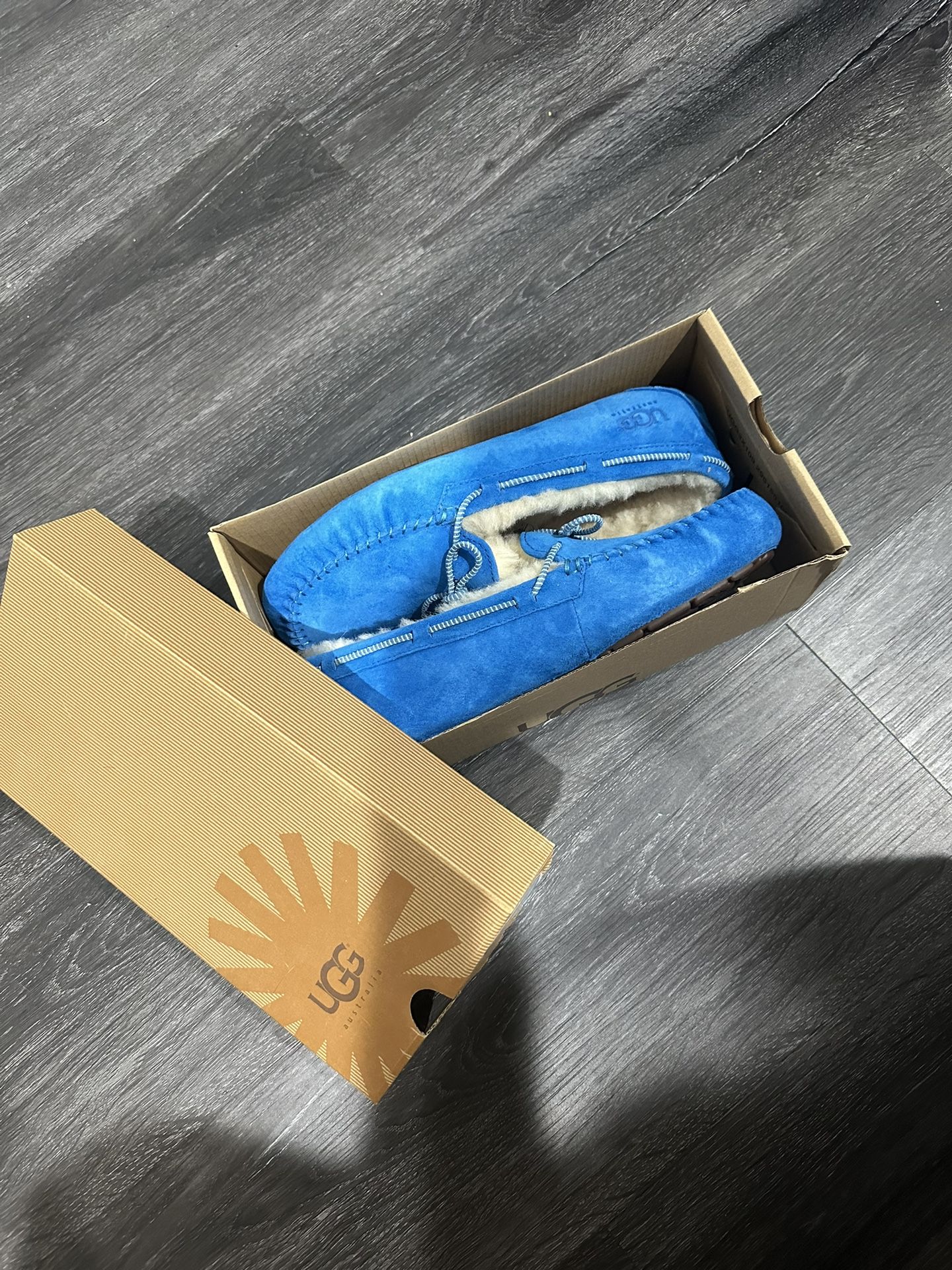 Blue Fur Lined Ugg Boots