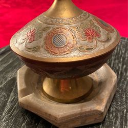 INCENSE BURNER AND MARBLE ASH TRAY