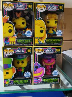 Funko Pop Disney Alice In Wonderland Blacklight Bundle