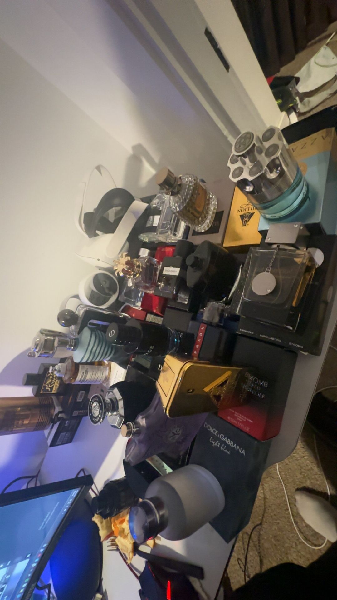 selling colonge with boxes
