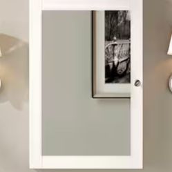 Lydia 19.25 in. W x 28 in. H x 5.25 in. D Surface Mount Medicine Cabinet in White