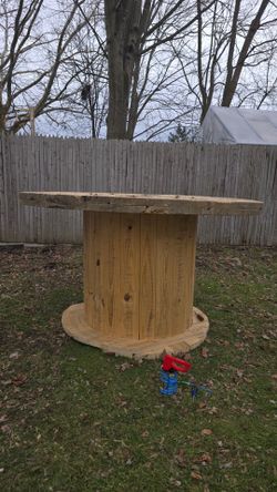 HEAVY homemade tall round table