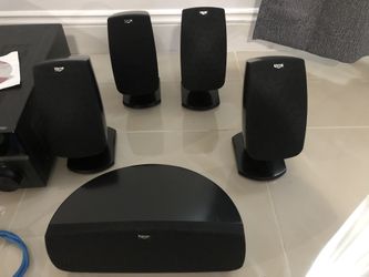 5.1 Klipsck Speakers And Subwoofer