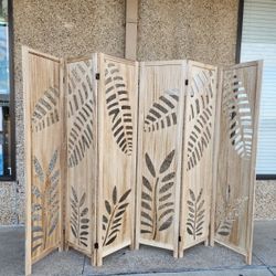 6 panels wood room dividers (96"W×67"H).