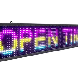 Brand New In The Box- P10 WiFi LED Scrolling Sign 40" x 8" LED Signs RGB Full Color High Brightness Programmable LED Advertising Sign Board with High 