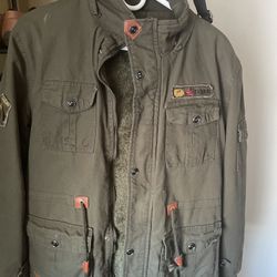 Vintage Dark Green Army Bomber Jacket with Patches Fashion
