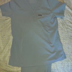 Womens FiGS Colbolt Blue Size Small Mediium 