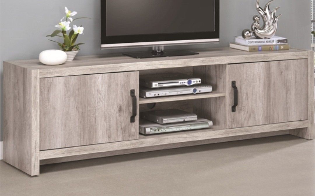 Burke Wide Gray TV Stand (71")