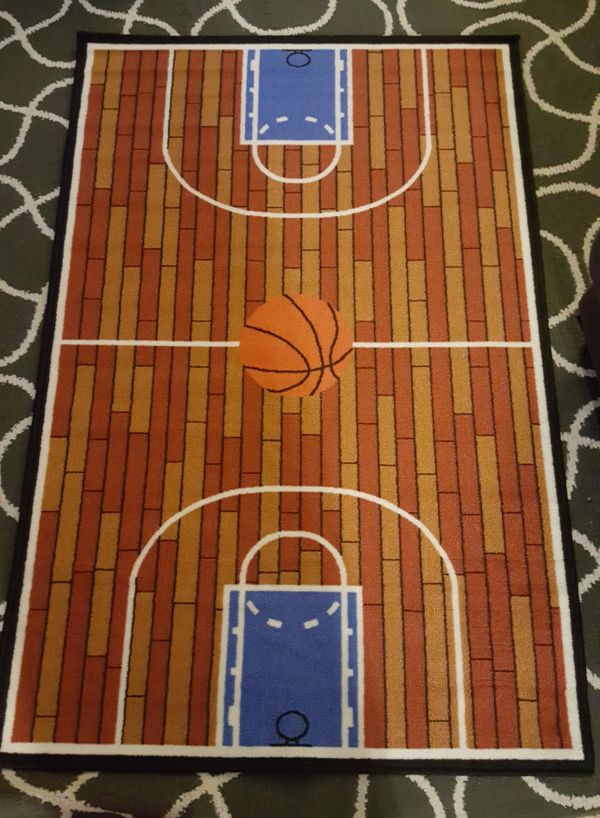 New Furnish My Place 690 Rust Basketball Ground Kids Area Rug 3 New Furnish My Place 690 Rust Basketball Ground Kids Area Rug 3 X 5