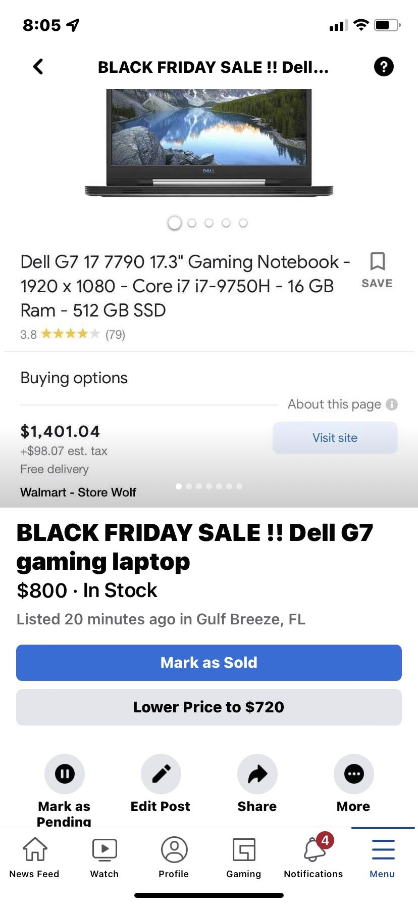 Black FRIDAY Laptop Almost Half Price