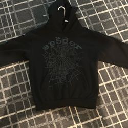black an grey spider hoodie