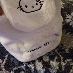 Sanrio Hello Kitty Plush Backpack White