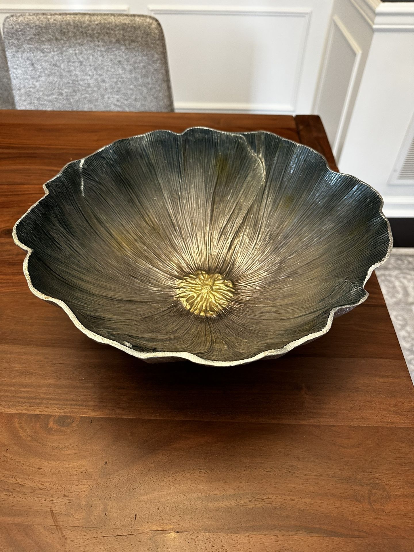 Michael Aram Pewter and Enamel Poppy Bowl