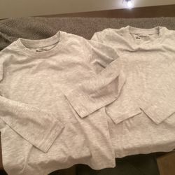 Little Kids Size 6 Long Sleeve Grey T-Shirt
