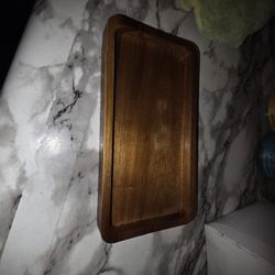 Small Wood Vanity Tray For Bathroom