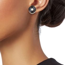 Authentic SWAROVSKI Baroque Silvertone Earrings NWOT