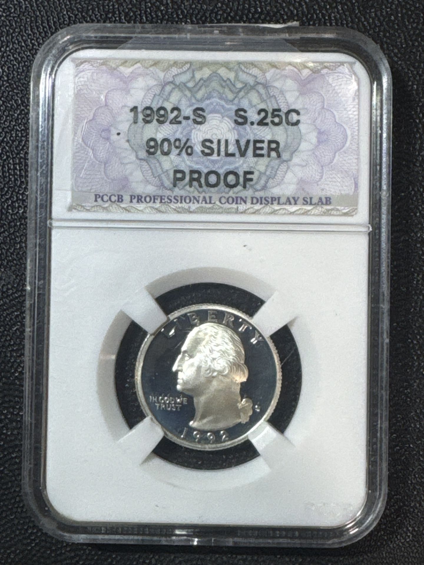 #102 1992-S Silver Proof Washington Quarter – 90% Silver – Deep Cameo Finish 