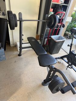 Golds Gym Bench with Weights