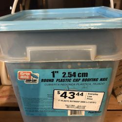 Grip Rite 1" ROUND PLASTIC CAP ROOFING NAIL 3000 Nails
