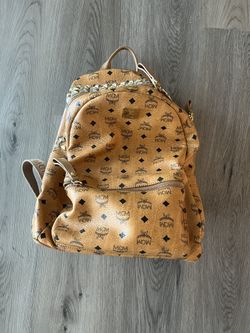 MCM Stark Classic Backpack Visetos Large Cognac
