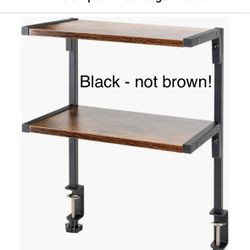 Clamp On Desk 2 Tier Shelf Organizer 