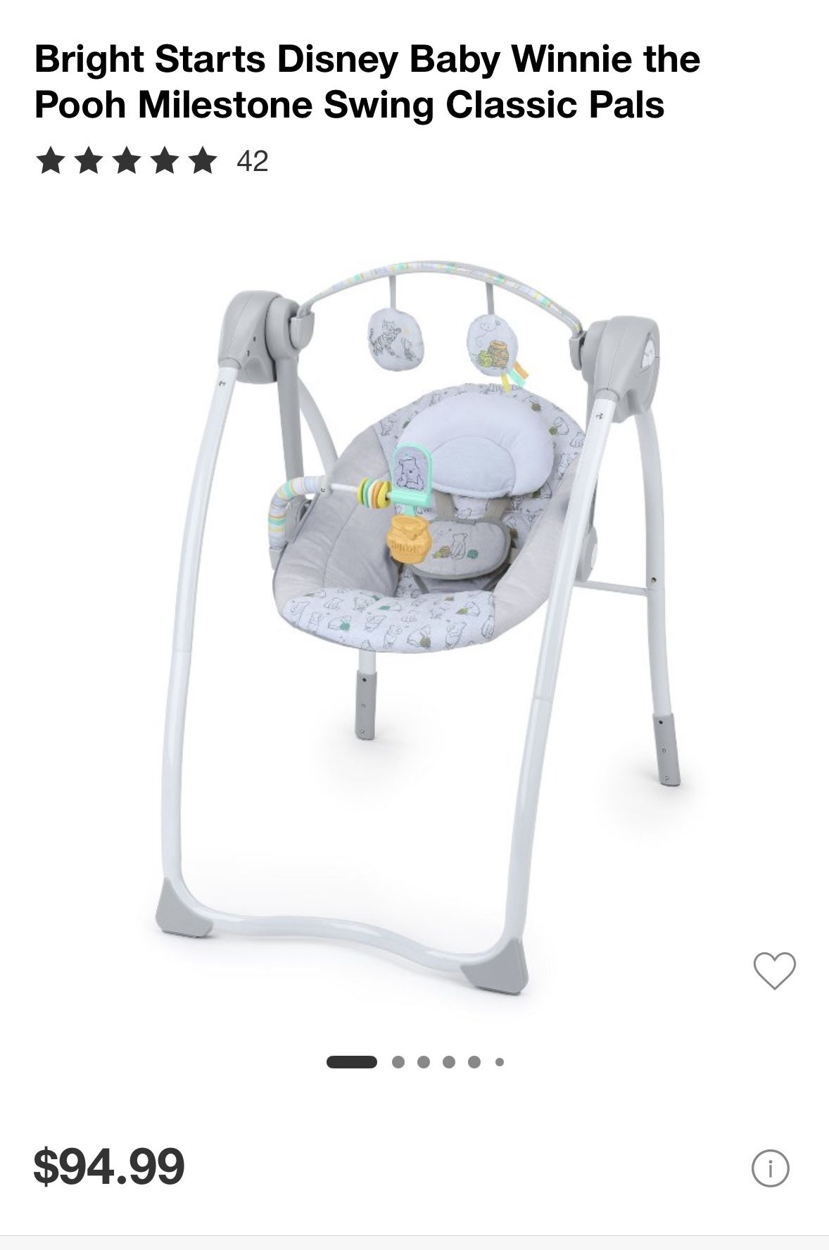 Winnie The Pooh Baby Swing 