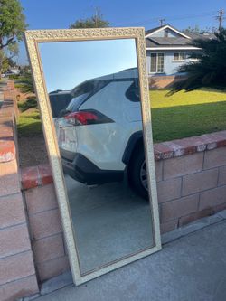 64 1/2  x 28 1/2  solid wood frame mirror