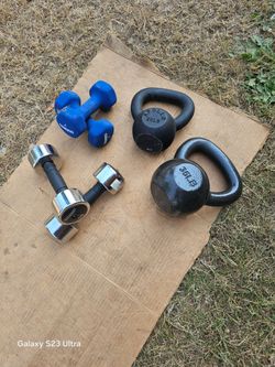 Kettlebells and dumbells