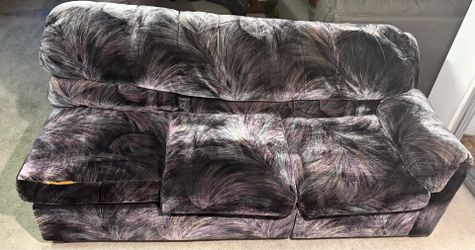 Velvet Sofa 2 Pieces with Table