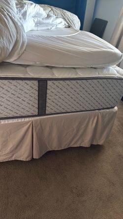 Queen mattress with frame
