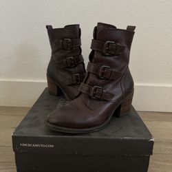 Vince Camuto ankle boots in brown leather 
