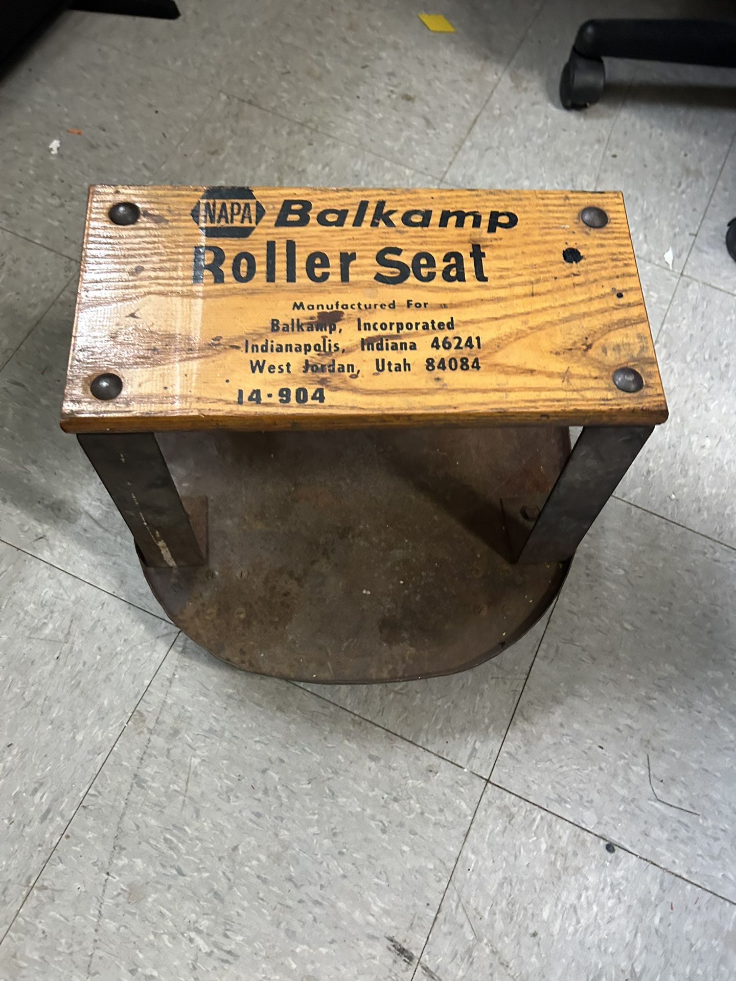 Antique NAPA Rolling Seat 