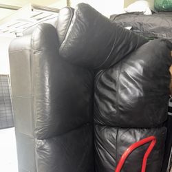Solid 2 Seater leather couch