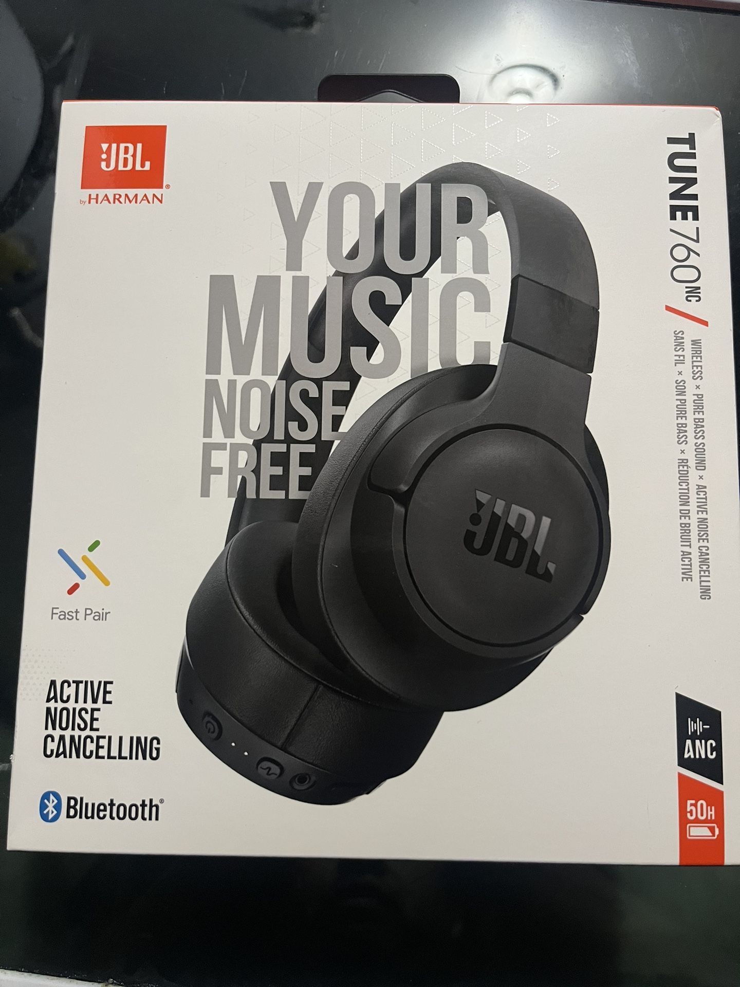 JBL Tune 760 Active Noise Canceling Over-Ear Bluetooth Wireless Headphones 