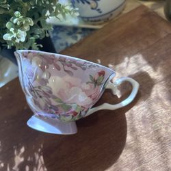 Stechcol “Peony Mist” Gracie Bone China  Teacup (lavender purple/pink)