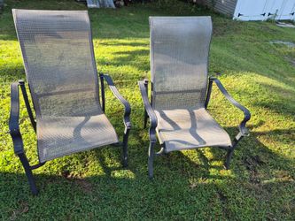PATIO SLING CHAIRS.