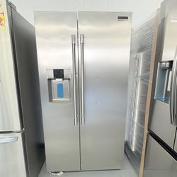 Frigidaire Professional 36 in. 22.3 cu. ft. Counter Depth Side-by-Side Refrigerator in Smudge-Proof Stainless Steel