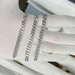 Thick 925sterling Silver Cuban Curb Chain 8mm 