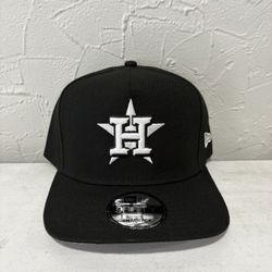 MLB New Era Houston Astros Black And White 9fifty A Frame SnapBack Hats