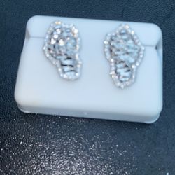 925 Moissanite Diamonds Nugget Earrings